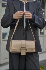 Sac à main et à bandoulière enduit Vison