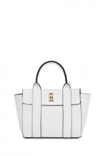 Mini sac fourre-tout à main et à bandoulière blanc Mini sac fourre-tout à main et à bandoulière blanc