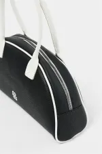 Sac à main et sac à bandoulière rétro noir