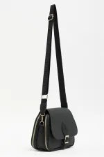 Sac à main et à bandoulière tendance et décontracté à boucle noir