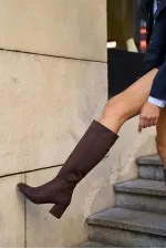 Bottes en daim marron
