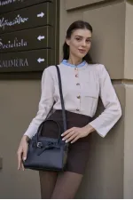 Mini sac à main et à bandoulière avec ceinture détaillée noir