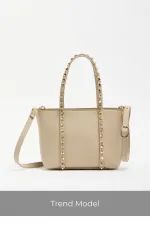 Sac à main et à bandoulière en cuir PU pour femme, petit format, avec boucle à clous