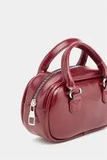Mini sac bandoulière rétro bordeaux