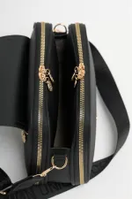 Sac à main et à bandoulière tendance et décontracté à boucle noir