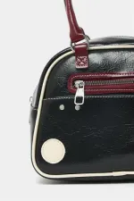 Retro Bowling Hand and Shoulder Bag Black