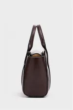 Mini sac fourre-tout à main et à bandoulière marron Mini sac fourre-tout à main et à bandoulière marron
