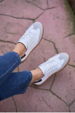 Baskets avec logo détaillé blanc-noir Baskets avec logo détaillé blanc-noir