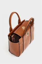 Mini sac fourre-tout à main et à bandoulière Tan Mini sac fourre-tout à main et à bandoulière Tan