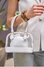 Transparent Mini Hand and Shoulder Bag White Transparent Mini Hand and Shoulder Bag White
