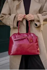 Sac à main rétro avec ceinture, rouge