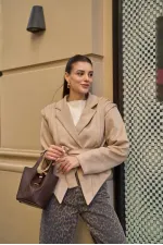 Sac panier avec accessoire de verrouillage marron