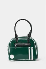 Sac à main et à bandoulière rétro de bowling vert