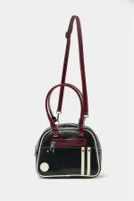 Retro Bowling Hand and Shoulder Bag Black