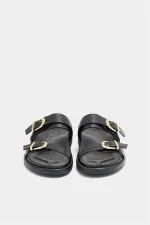 Chaussons tendance à double boucle noirs
