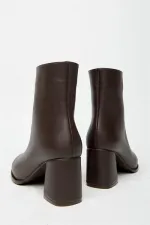 Bottes et bottines marron à talons hauts pour femmes – Bottes zippées décontractées et élégantes