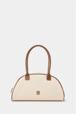 Sac à main et à bandoulière rétro beige