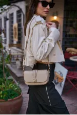 Sac bandoulière à boucle Alina pour femme - Vison