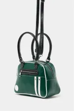 Sac à main et à bandoulière rétro de bowling vert