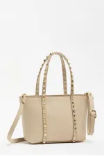Sac à main et à bandoulière en cuir PU pour femme, petit format, avec boucle à clous