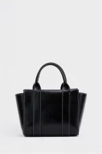 Mini sac fourre-tout à main et à bandoulière noir Mini sac fourre-tout à main et à bandoulière noir