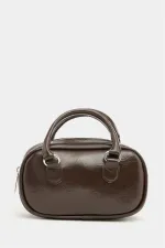 Mini sac bandoulière rétro marron