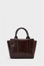 Mini sac fourre-tout à main et à bandoulière marron Mini sac fourre-tout à main et à bandoulière marron