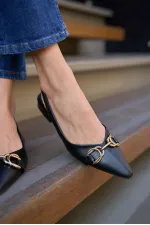 Accessory Detailed Ballerinas Black Accessory Detailed Ballerinas Black