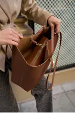 Sac fourre-tout à boucle beige