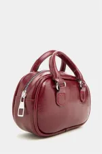 Mini sac bandoulière rétro bordeaux