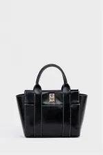 Mini sac fourre-tout à main et à bandoulière noir Mini sac fourre-tout à main et à bandoulière noir