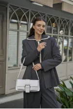 Sac à main et à bandoulière enduit blanc