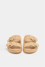 Chaussons élégants en vison à double boucle pour tous les jours Chaussons élégants en vison à double boucle pour tous les jours