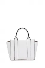 Mini sac fourre-tout à main et à bandoulière blanc Mini sac fourre-tout à main et à bandoulière blanc