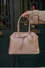Sac à main rétro avec ceinture en vison