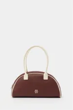 Sac à main et à bandoulière rétro rouge bordeaux