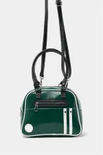 Sac à main et à bandoulière rétro de bowling vert