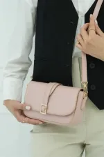 Sac bandoulière à boucle Alina pour femme - Poudre