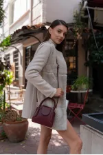 Sac Maja Mini City pour femme avec housse - Rouge bordeaux