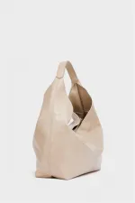 Sac à main et à bandoulière en cuir verni brillant Cuir verni vison