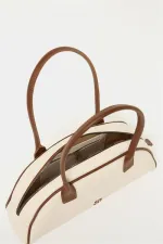 Sac à main et à bandoulière rétro beige