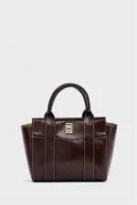 Mini sac fourre-tout à main et à bandoulière marron Mini sac fourre-tout à main et à bandoulière marron