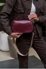 Sac à main et à bandoulière à clapet Bordeaux