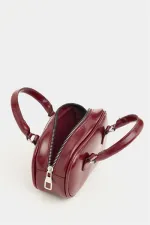 Mini sac bandoulière rétro bordeaux