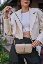 Sac bandoulière à boucle Alina pour femme - Vison