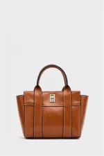 Mini sac fourre-tout à main et à bandoulière Tan Mini sac fourre-tout à main et à bandoulière Tan