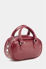 Mini sac bandoulière rétro bordeaux