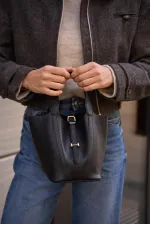 Sac panier avec accessoire de verrouillage noir