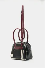 Retro Bowling Hand and Shoulder Bag Black