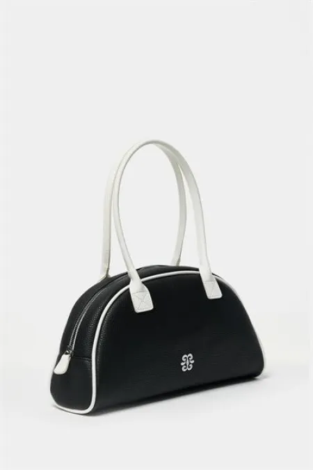 Sac à main et sac à bandoulière rétro noir